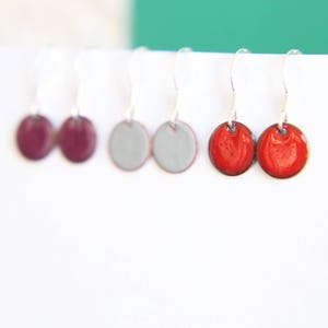 Vanessa Small Gold Cherry Red Earrings