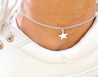 Silver Star Anklet