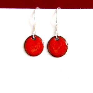 Vanessa Small Gold Cherry Red Earrings main image 1