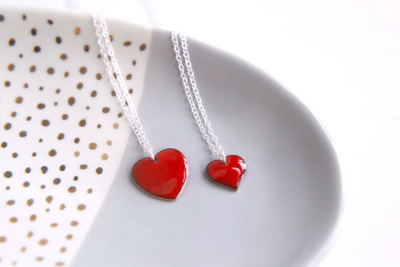 Matching on sale heart necklaces