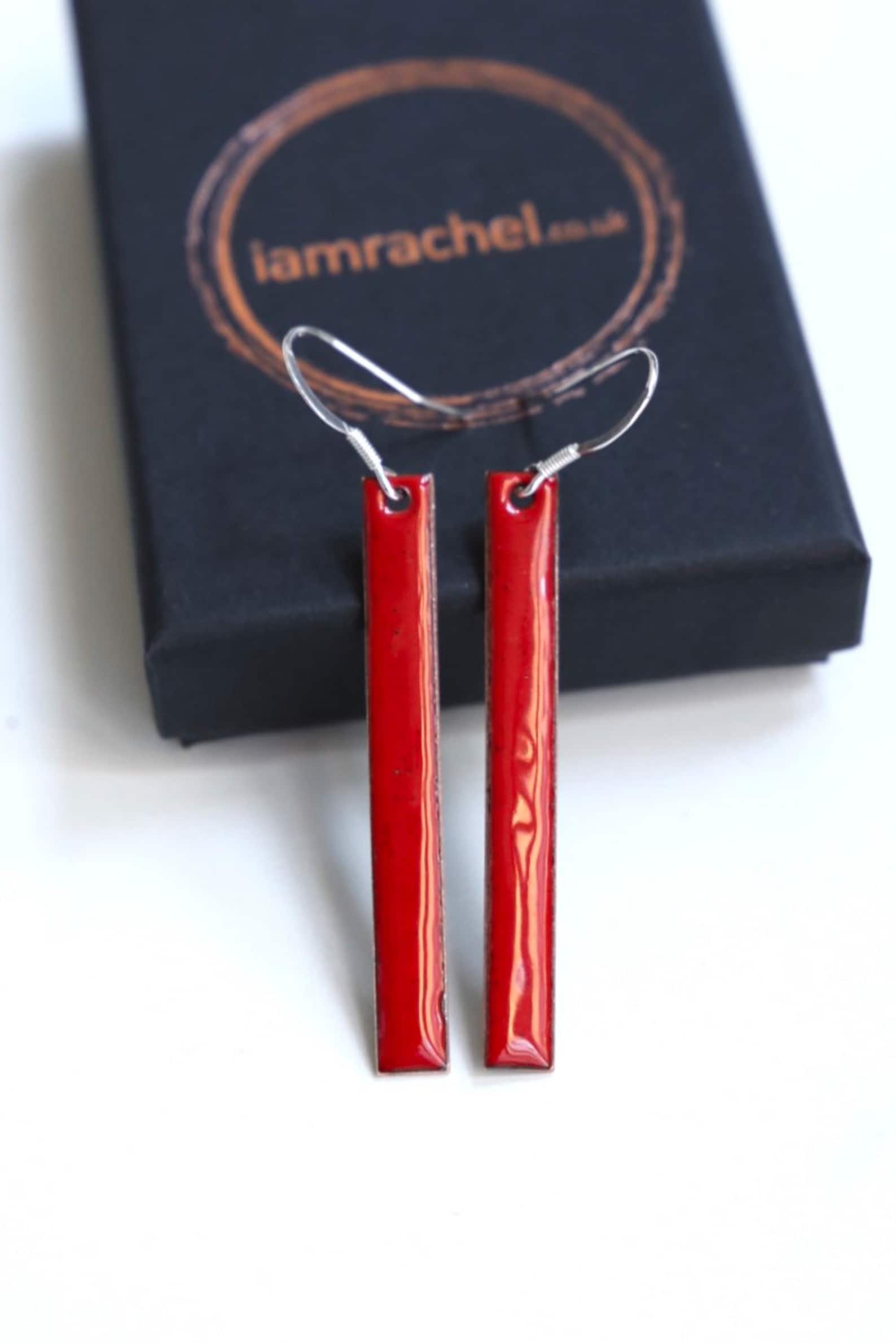 Earrings Jule Red Long Drop - Elk Accessories main image 1