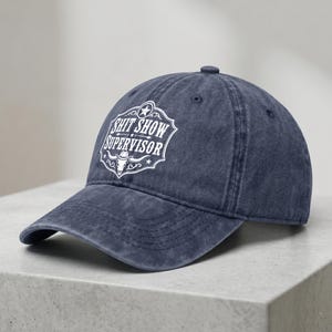 Shit Show Supervisor Hat, Funny Western Washed Baseball Cap, Coworker Gift, Boss Gift, Distressed Dad Hat, Office Humor Cap