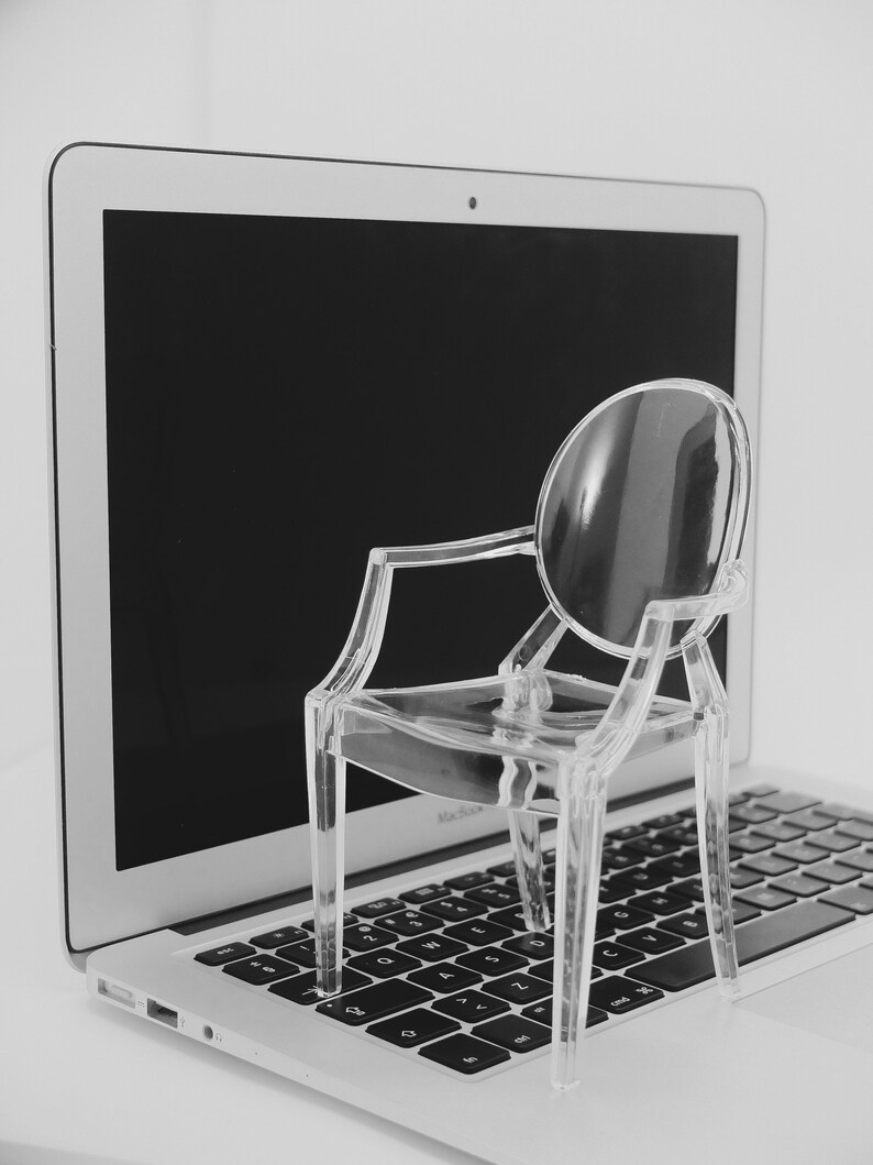 Set of 2 Ghost Chairs 5 colours miniature designer chair Etsy