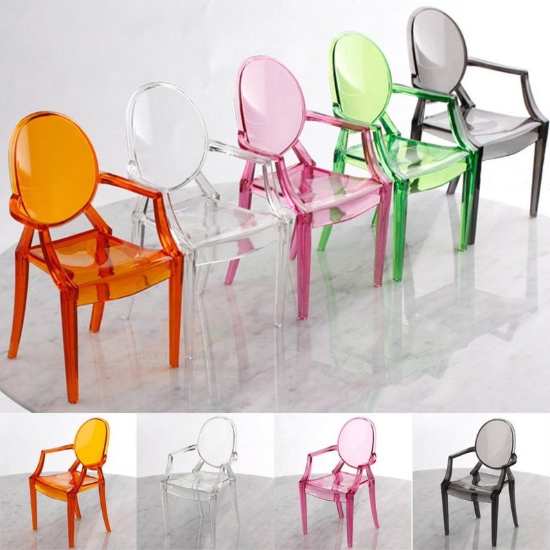Set of 2 Ghost Chairs 5 colours miniature designer chair Etsy