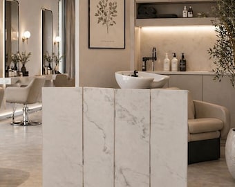 Marble Folding Room Divider, Low Privacy Screen, Salon Partition, Spa Divider