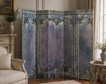 Barok kamerscherm, scheidingswand in Franse rococostijl, canvasafdruk