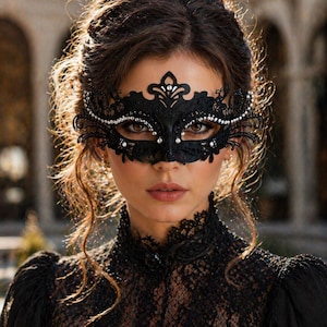 black lace masquerade dress Customized Black Floral Jacquard Renaissance Bow Lace Halloween Masquerade Ball Dress