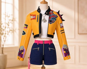 Zenless Zone Zero Cosplay Costume Game Outfit Orange Jacket Shorts Set Comic Con Wear