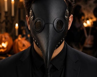 Maska Doktora Zarazy na Halloween, Czarna gotycka maska cosplay z dziobem ptaka, Rekwizyt na europejski bal makijażowy, Akcesoria do kostiumów festiwalowych