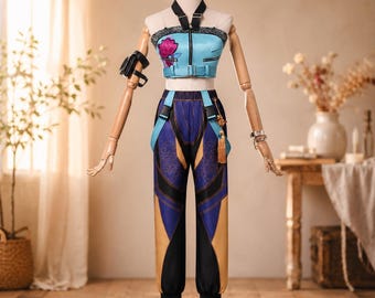 KPop Demon Hunters Zoey Cosplay Costume Set Lotus Crop Top Halloween Outfit Christmas Gift