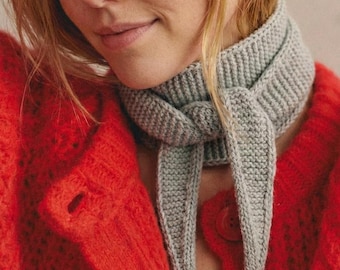 Easy Garter Stitch Scarf Knitting Pattern: Beginner Neck Scarf (PDF)