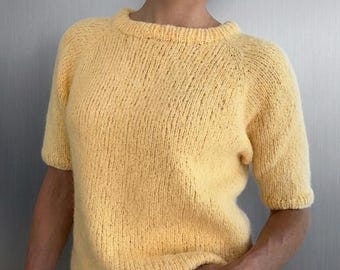 Mohair Alpaca Silk Raglan Sweater Knitting Pattern (PDF Download)