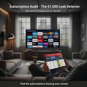 Subscription Tracker Excel | Find Hidden Subscriptions Spreadsheet | Monthly Expense Audit Tool