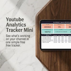 Excel YouTube Analytics Tracker | Simple YouTube Channel Spreadsheet for Beginners | Video Stats Tracker Template