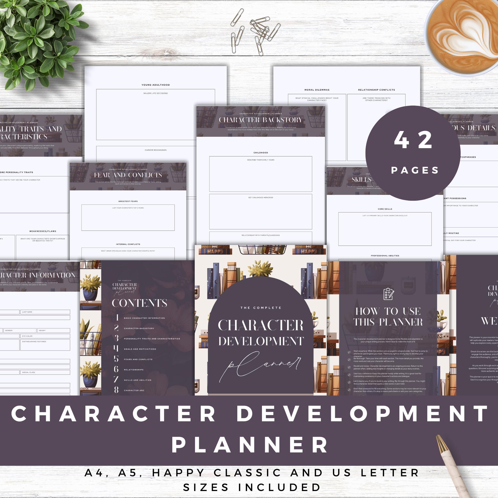 Character Development Workbook Printable Writing Guide for Authors ...