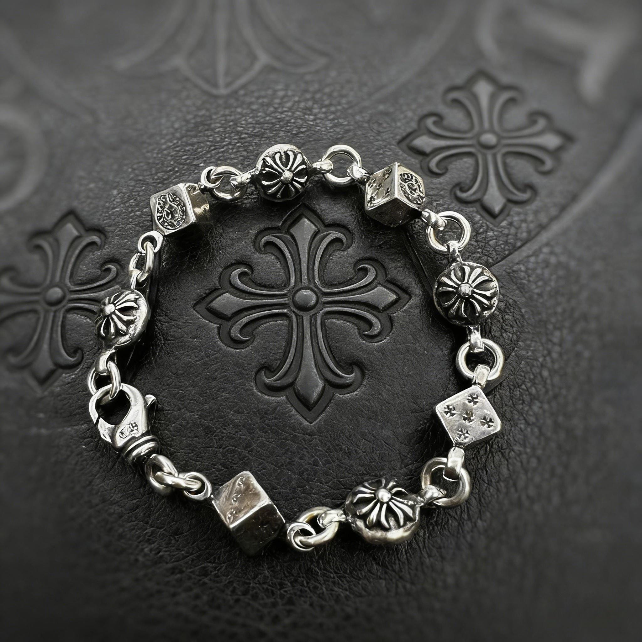 Chrome Hearts Dice Cross Bracelet - Etsy