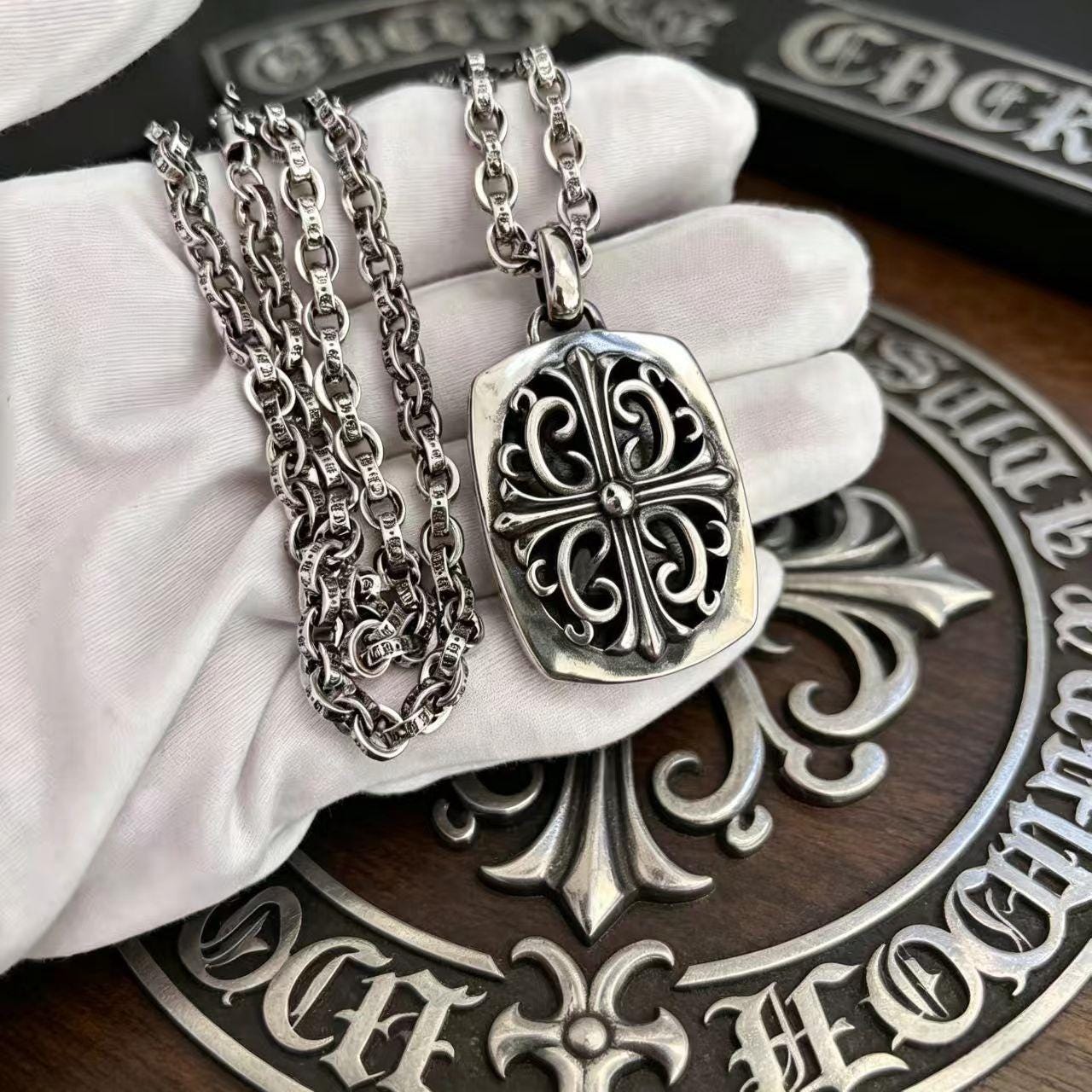 Chrome Hearts Filigree Cross Pendant - Etsy Ireland