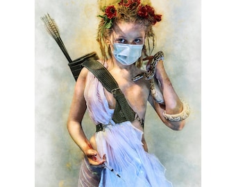Apollo, Patron of Epidemiology #1 - Art by MANDEM - Greek Mythology Pandemic Plague Healing Medicine Medical Snake Vaccine COVID Photography