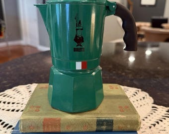 Bialetti Moka Express Alpina piano cottura caffettiera moka 3 tazze verde