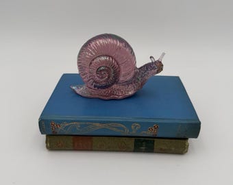 vintage Fenton Glass Madras rose irisé escargot de collection Rare