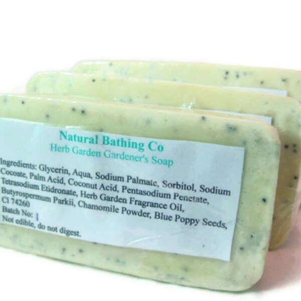 SALE Natural Soap Herb Garden Gardener's Handmade Organic Glycerin Soap SLS/SLES Free