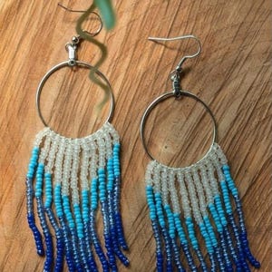 Beaded Dangle Native Indigenous earrings