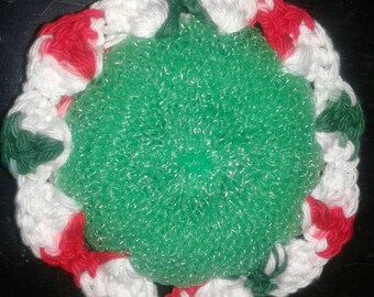 dish scrubby - crochet flower