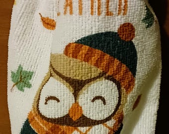 Plastic Bag Holder Fall owl
