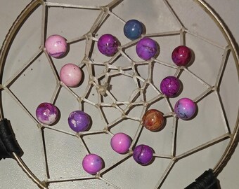 Dream Catcher Imperial Jasper rooster and turkey feathers