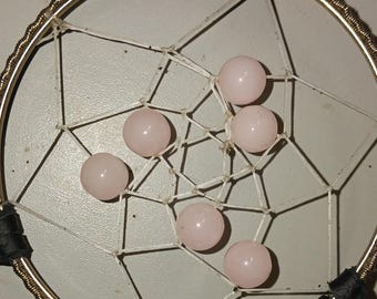 Dream Catcher rose quartz goose feathers