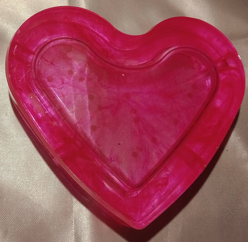 Heart Ashtray Resin pink glow in the dark Etsy