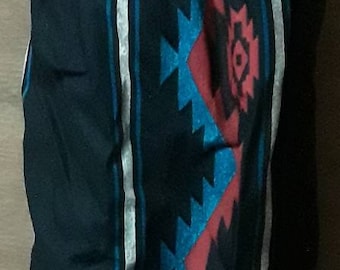 Native print grocery bag holder