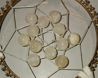 Dream Catcher carved Amber rooster feathers