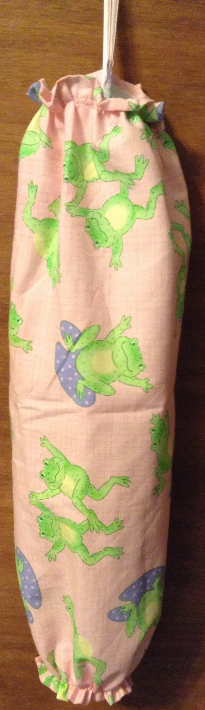 Grocery Bag Holder frogs image 1