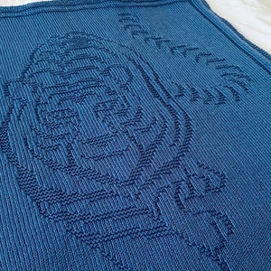 Strickanleitung, Tiger Decke, PDF, Sofort Download, Überwurf