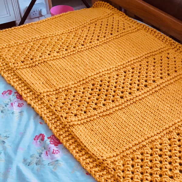 Bed Runner Knit Etsy