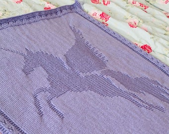 Knitting Pattern, Unicorn Picture Blanket, PDF, Instant Download, Bed spread, throw
