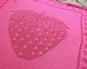 Strawberry Blanket, Knitting Pattern, PDF, Picture Blanket