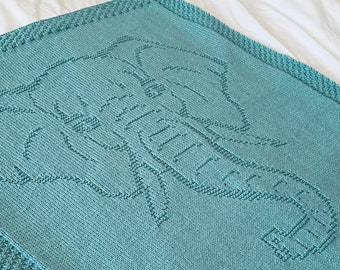 Knitting Pattern, Elephant Spirit Blanket, PDF, Throw, Instant Download