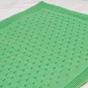 Knitting Pattern, Dotty Blanket, PDF, Instant Download, Baby Blanket