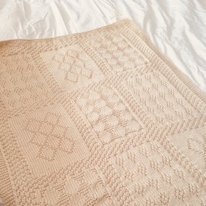 Knitting Pattern, Panel Blanket, PDF, Instant download, Baby blanket, textured