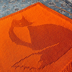 Fox Picture Blanket, Knitting Pattern, PDF, Instant Download