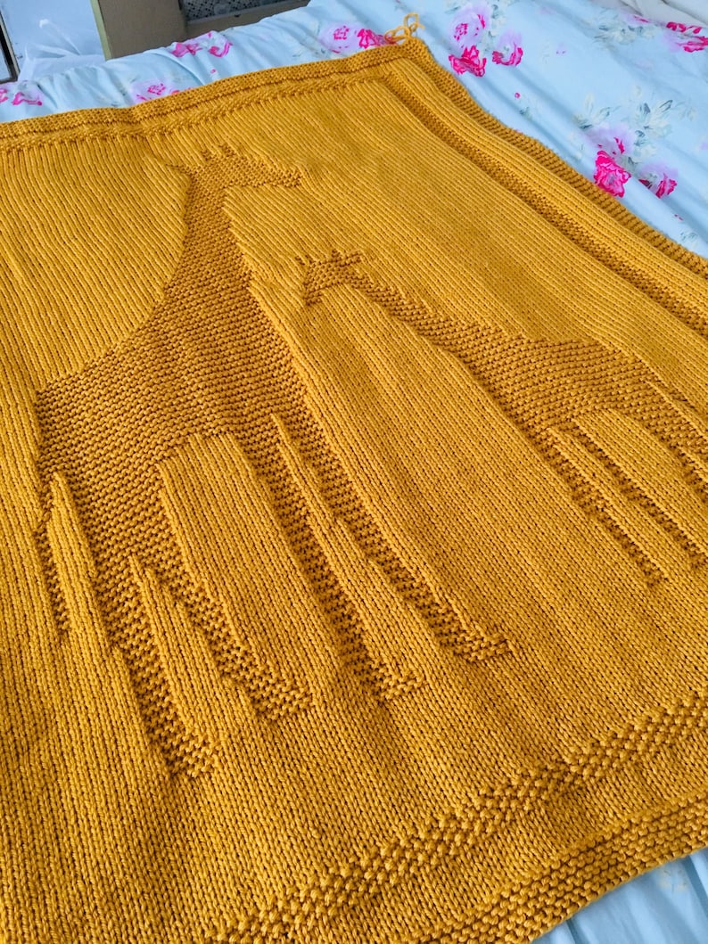 Giraffe Blanket Knitting Pattern PDF Instant Download Baby Etsy Australia