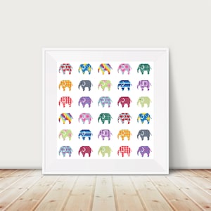 Elephant cross stitch pattern, PDF, Instant Download, DMC Threads