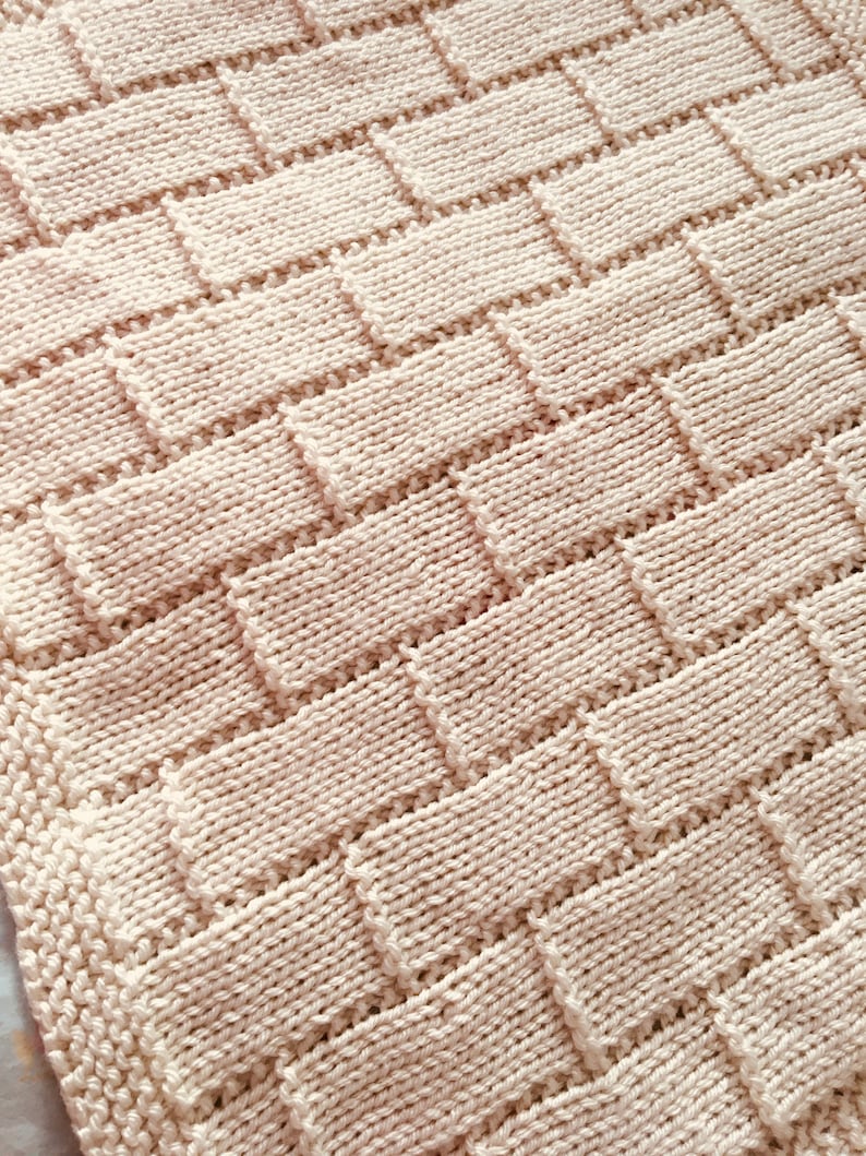 Knitting Pattern Ladder Blanket PDF Nursery Throw Instant Etsy