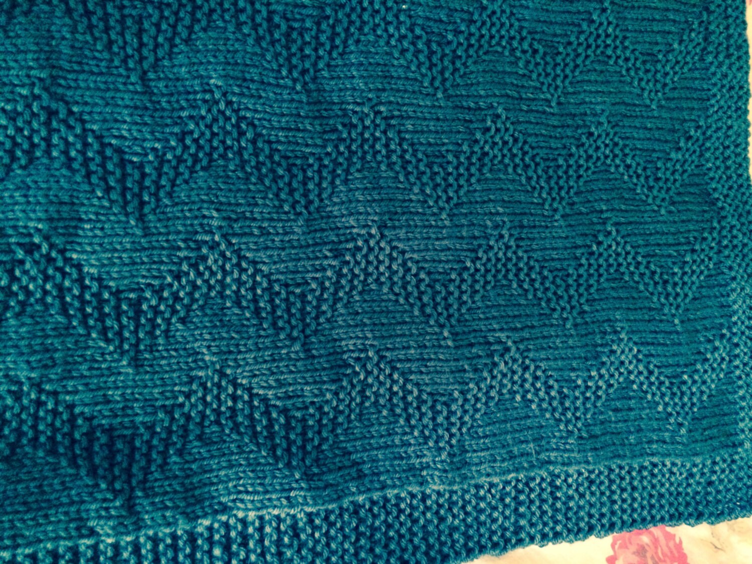 Knitting Pattern Zig Zag Baby Blanket PDF Instant Download Etsy