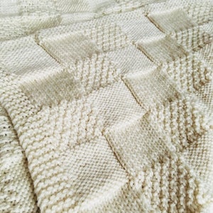 Knitting Pattern, All in One Patchwork Blanket, PDF, Instant Download