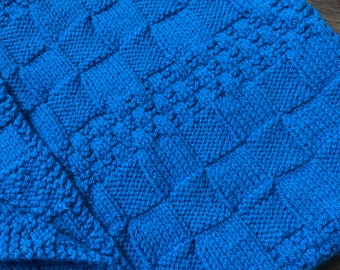 Knitting Pattern, Many Squares Blanket,PDF, Instant Download, Baby Blanket