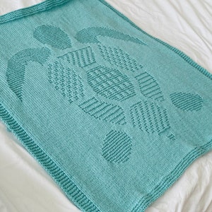 Knitting Pattern, Giant Turtle Blanket, Picture Blanket, PDF, Instant Download