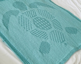 Knitting Pattern, Giant Turtle Blanket, Picture Blanket, PDF, Instant Download